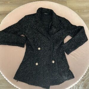 Privy Black Sparkle Blazer Jacket